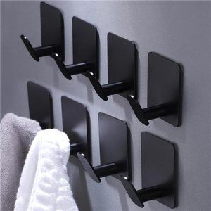 8 Pack Adhesive Towel Hooks - Bathroom Towel Hooks/Wall Hooks for Hanging Coat
